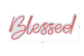 Decoratiune luminoasa LED, Blessed, Benzi flexibile de neon, DC 12 V, Roz