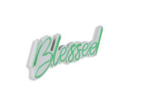 Decoratiune luminoasa LED, Blessed, Benzi flexibile de neon, DC 12 V, Verde