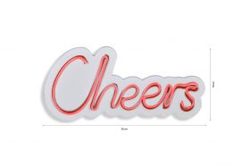 Decoratiune luminoasa LED, Cheers, Benzi flexibile de neon, DC 12 V, Roz