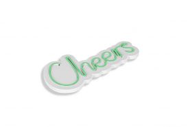 Decoratiune luminoasa LED, Cheers, Benzi flexibile de neon, DC 12 V, Verde