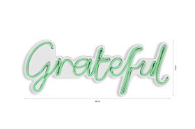 Decoratiune luminoasa LED, Grateful, Benzi flexibile de neon, DC 12 V, Verde