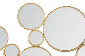 Decoratiune de perete Mirrors, Mauro Ferretti, 100x51.5 cm, fier, auriu