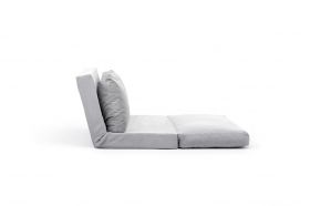 Canapea extensibilă cu 1 loc, Futon, 859FTN2317, Metal , Gri