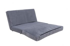 Canapea extensibilă cu 2 locuri, Futon, 859FTN1270, Metal , Gri