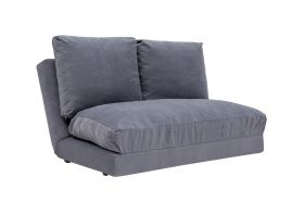 Canapea extensibilă cu 2 locuri, Futon, 859FTN1270, Metal , Gri