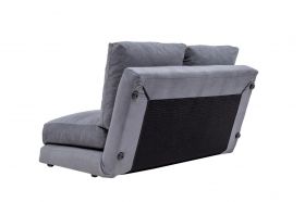 Canapea extensibilă cu 2 locuri, Futon, 859FTN1270, Metal , Gri