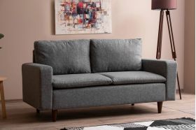 Canapea 2 locuri, Futon, 859FTN2713, Metal, Gri deschis