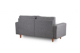 Canapea 2 locuri, Futon, 859FTN2713, Metal, Gri deschis