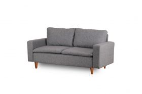 Canapea 2 locuri, Futon, 859FTN2713, Metal, Gri deschis