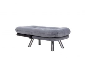 Canapea extensibilă cu 1 loc, Futon, 859FTN2321, Metal, Gri