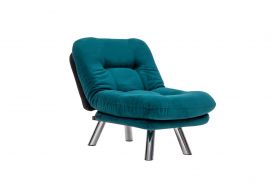 Canapea extensibilă cu 1 loc, Futon, 859FTN2322, Metal, Verde petrol