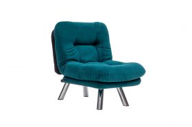 Canapea extensibilă cu 1 loc, Futon, 859FTN2322, Metal, Verde petrol