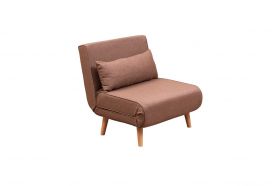 Canapea extensibilă cu 1 loc, Futon, 859FTN2329, Metal , Maro