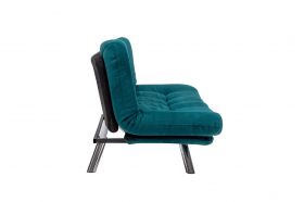 Canapea extensibila cu 3 locuri, Futon, 859FTN2803, Metal, Verde petrol