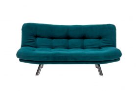 Canapea extensibila cu 3 locuri, Futon, 859FTN2803, Metal, Verde petrol