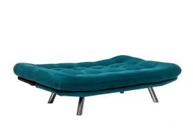 Canapea extensibila cu 3 locuri, Futon, 859FTN2803, Metal, Verde petrol