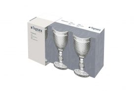 Set 3 pahare Diamante, Tognana Porcellane, 280 ml, sticla, transparent