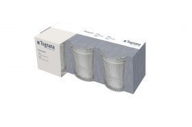 Set 3 pahare Diamante, Tognana Porcellane, 300 ml, sticla, transparent