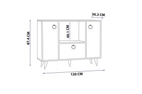 Consola, Coraline, Pietro, 120x87.4x36.3 cm, Maro