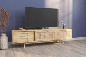 Comoda TV, Dekzy, DZ073, 180x45x30 cm, Natural