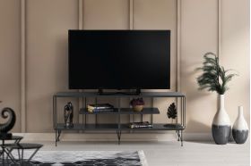 Comoda TV, Kalune Design, Eze, 120x44.5x30 cm, Antracit