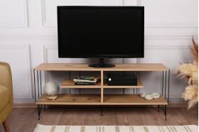 Comoda TV, Kalune Design, Eze, 120x44.5x30 cm, Stejar