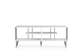 Comoda TV, Kalune Design, Eze, 120x44.5x30 cm, Alb