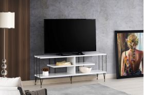 Comoda TV, Kalune Design, Eze, 120x44.5x30 cm, Alb