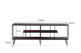 Comoda TV, Kalune Design, Eze, 120x44.5x30 cm, Antracit