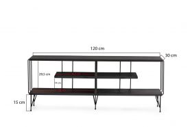 Comoda TV, Kalune Design, Eze, 120x44.5x30 cm, Maro inchis