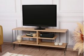 Comoda TV, Kalune Design, Eze, 120x44.5x30 cm, Stejar