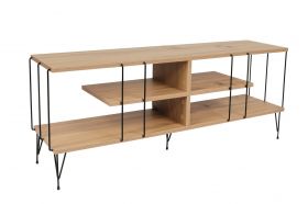 Comoda TV, Kalune Design, Eze, 120x44.5x30 cm, Stejar