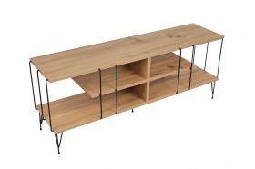 Comoda TV, Kalune Design, Eze, 120x44.5x30 cm, Stejar