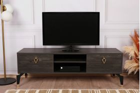 Comoda TV, Kalune Design, Posh, 143x47x40 cm, Maro inchis