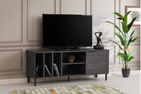 Comoda TV, Kalune Design, Kaysersberg, 140x55x40 cm, Maro inchis