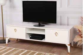 Comoda TV, Kalune Design, Posh, 143x47x40 cm, Alb