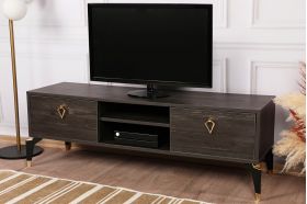 Comoda TV, Kalune Design, Posh, 143x47x40 cm, Maro inchis