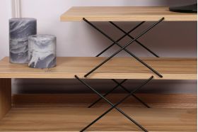 Comoda TV, Kalune Design, Zigzag, 120x40x30 cm, Stejar