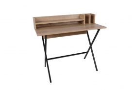 Birou, Mod Design, Lozan, 100x50x89 cm, Stejar / Negru