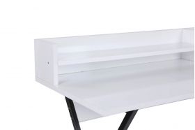 Birou, Mod Design, Steyr, 100x50x89 cm, Alb/Negru