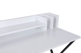 Birou, Mod Design, Steyr, 100x50x89 cm, Alb/Negru