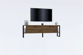 Comoda TV, Puqa Design, Ahu, 160x50.4x24.5 cm, PAL, Maro