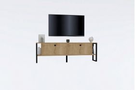 Comoda TV, Puqa Design, Ahu, 160x50.4x24.5 cm, PAL, Maro