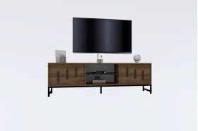 Comoda TV, Puqa Design, Shape, 160x50x40 cm, PAL, Maro