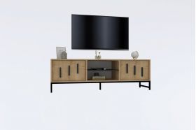 Comoda TV, Puqa Design, Shape, 160x50x40 cm, PAL, Maro