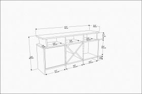 Comoda TV, Retricy, Auburn, 120x29.9x60.6 cm, PAL, Alb / Antracit