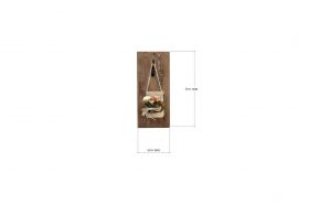 Decoratiune de perete, Filo, 50x20 cm, 50% lemn de molid/50% sticla, Lemn / Nuc