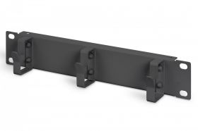 DIGITUS 254 mm (10') 1U cable management panel 3x cable rings, 44x254x50 mm, black (RAL 9005) (DN-10-ORG-1U-B)