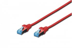DIGITUS CAT 5e SF-UTP patch cord, Cu, PVC AWG 26/7, length 0.5 m, color red (DK-1531-005/R)