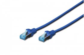 DIGITUS CAT 5e SF-UTP patch cord, PVC AWG 26/7, length 0.5 m, color blue (DK-1532-005/B)